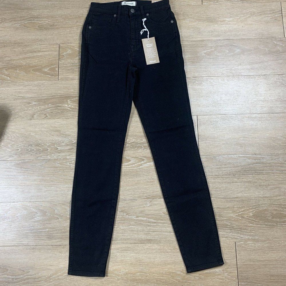 Madewell Tall 10” High Rise Skinny Jean Black 24